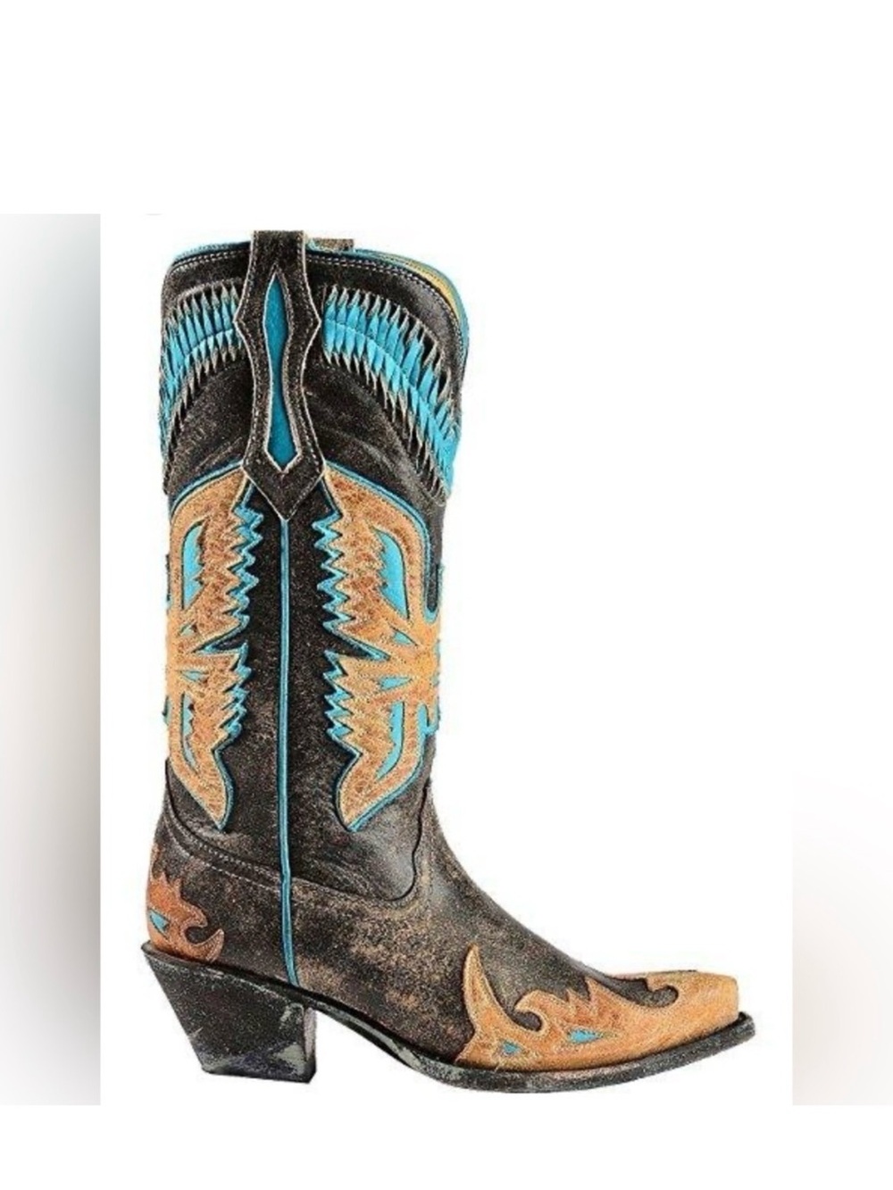 NEW Women's Corral Eagle Brown & Turquoise Western Cowboy Boots